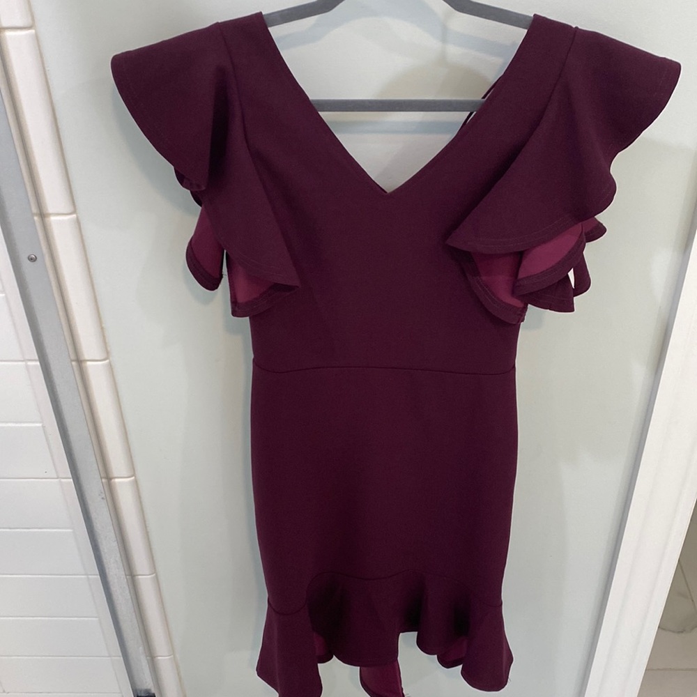 Plum low back dress